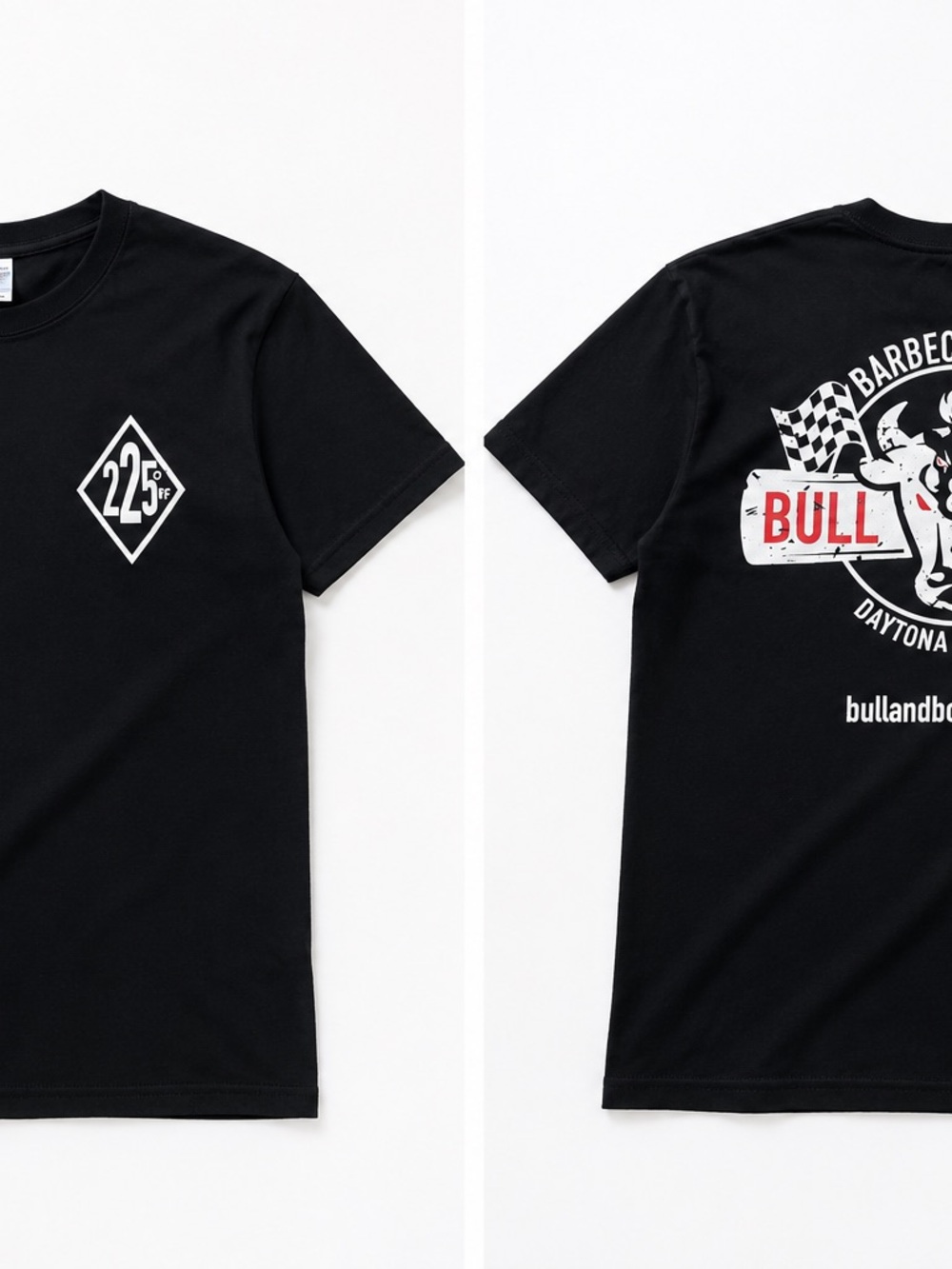 Gildan Black Short Sleeve Graphic Tee with White & Red Accents